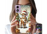 Custodia Per Motorola Moto E14 - Renna, Motivi Natalizi + Vetro