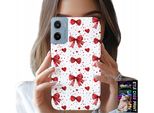 Custodia Per Motorola E15 / G05 - Nastri Rossi Nastro Modelli Alla Moda