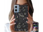 Custodia Per Motorola E15 / G05 - Cosmo Pianeti Stelle Luna + Pellicola Protettiva