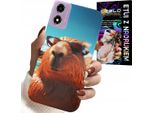 Custodia Per Motorola Moto E14 - Dolce Capibara, Custodia Capibara + Vetro