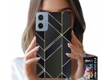Custodia Per Motorola E15 / G05 - Cornici Dorate, Motivi Eleganti + Pellicola Protettiva