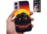 Custodia Per Motorola Moto E14 - Monstertruck, Camion, Motivi + Vetro