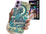 Custodia Per Motorola Moto E14 - Segno Zodiacale, Acquario, Astronomia Cover