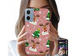 Custodia Per Motorola E15 / G05 - Renna Natalizia, Alberi Di Natale, Bastoncini, Motivi