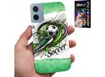 Custodia Per Motorola E15 / G05 - Calcio, Calcio Palla Custodia + Pellicola Protettiva