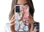 Custodia Per Motorola Moto E22 / E22I - Rosa E Bianco Marmorizzato, Motivi In Pietra