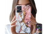 Custodia Per Realme 9 Pro - Rosa E Bianco Marmorizzato, Motivi In Pietra