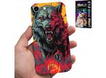 Custodia Per Iphone 16E - Lupo Lupi Branco Fantastici Disegni Custodia + Vetro