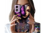 Custodia Per Motorola Moto E14 - Anti Social Butterfly Rosa Farfalla + Vetro