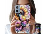 Custodia Per Motorola E15 / G05 - Girasole Con Farfalla, Custodia + Pellicola Protettiva