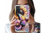 Custodia Per Motorola Moto E22 / E22I - Girasole Con Farfalla, Custodia + Pellicola Protettiva