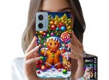 Custodia Per Motorola E15 / G05 - Pan Di Zenzero, Motivi Natalizi Colorati + Pellicola Protettiva