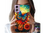 Custodia Per Motorola Moto E14 - Farfalle Farfalline Fiori Rose Cover