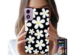 Custodia Per Motorola Moto E14 - Margherite, Margherite, Fiori, Schienale