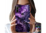 Custodia Per Realme C3 - Viola Marmorizzato Alla Moda Femminile + Pellicola Protettiva