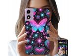 Custodia Per Motorola Moto E14 - Farfalla Colorata Cuore Modelli Alla Moda Custodia