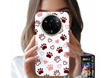 Custodia Per Realme 14 Pro+ 5G - Zampe Di Cane Su Sfondo Bianco, Cane, Gatto, Orsacchiotto