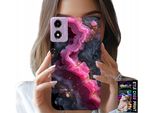 Custodia Per Motorola Moto E14 - Rosa Marmorizzato, Motivi Alla Moda