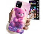 Custodia Per Realme C11 2021 - Dolce Orsacchiotto Su Sfondo Rosa, Custodia + Vetro