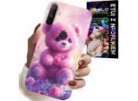 Custodia Per Realme C3 - Dolce Orsacchiotto Su Sfondo Rosa, Custodia + Pellicola Protettiva