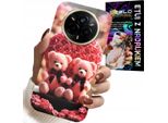 Custodia Per Realme 14 Pro 5G - Famiglia Di Orsacchiotti Rosa Cuore + Pellicola Protettiva