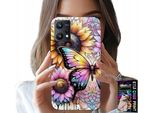 Custodia Per Realme 9 5G - Girasole Con Farfalla, Custodia + Pellicola Protettiva