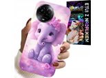 Custodia Per Realme C67 4G - Dolce Elefantino Su Sfondo Rosa Custodia + Pellicola Protettiva