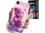 Custodia Per Iphone 16E - Dolce Orsacchiotto Su Sfondo Rosa, Custodia + Vetro