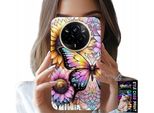 Custodia Per Realme 14 Pro+ 5G - Girasole Con Farfalla, Custodia + Pellicola Protettiva
