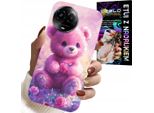 Custodia Per Realme C67 4G - Dolce Orsacchiotto Su Sfondo Rosa, Custodia + Vetro