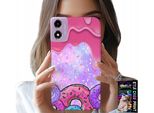 Custodia Per Motorola Moto E14 - Dolci Ciambelle Con Glassa Sullo Sfondo + Vetro