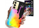 Custodia Per Realme 14X - Motivi Colorati Arcobaleno, Vernice + Pellicola
