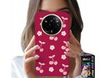 Custodia Per Realme 14 Pro+ 5G - Ciliegie Su Sfondo Bordeaux + Pellicola Protettiva