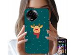 Custodia Per Realme C67 4G - Renna Su Sfondo Verde Motivi Natalizi