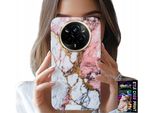 Custodia Per Realme 14 Pro+ 5G - Rosa E Bianco Marmorizzato, Motivi In Pietra
