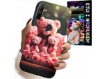 Custodia Per Realme C3 - Famiglia Di Orsacchiotti Rosa Regalo + Pellicola Protettiva