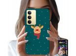 Custodia Per Realme 14X - Renna Su Sfondo Verde Motivi Natalizi