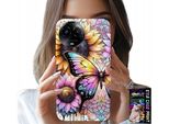 Custodia Per Realme C67 4G - Girasole Con Farfalla, Custodia + Pellicola Protettiva