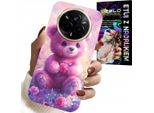 Custodia Per Realme 14 Pro 5G - Dolce Orsacchiotto Su Sfondo Rosa, Custodia + Pellicola Protettiva