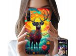 Custodia Per Realme C3 - Motivi Colorati Cervo Alce Animali Della Foresta