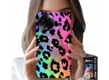 Custodia Per Realme C67 4G - Colorata Pantera Arcobaleno Retro In Vetro