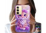 Custodia Per Realme 14X - Dolce Tigrotto Su Sfondo Rosa + Vetro