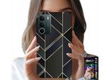 Custodia Per Realme C71 4G - Cornici Dorate, Motivi Eleganti + Vetro