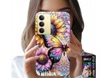Custodia Per Realme 14X - Girasole Con Farfalla, Custodia + Pellicola Protettiva