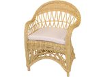 Relaxsessel, Beige (Beige, Mit Sitzkissen), B:65Cm H:85Cm T:65Cm, Bezug 100% Polyester, Hofmann Living And More, Sessel, Relaxsessel, Handgeflochten