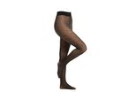 Feinstrumpfhose S.OLIVER Thermostrumpfhose 80 DEN 1er Pack, Damen, Gr. 40/42, schwarz hearts, 50% Polyester, 40% Polyamid, 10% Elasthan, Strumpfhosen Feinstrumpfhose