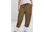 Urban Classics TB3434 | Ladies Viscose Twill Cargo Pants Jogginghose Damen - Farbe: Summerolive - GrößE: L
