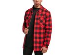 Urban Classics - Camicia Di Flanella A Quadri Rossa, Foderata - S