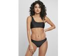 DáMské Plavky Bikiny Urban Classics Ladies Recycled Asymmetric Tank Top Bikini Nero - Xl