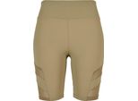 Urban Classics TB4354 | Pantaloncini Da Ciclismo A Vita Alta In Tessuto Tecnico - Colore: Khaki - Taglia: Xs